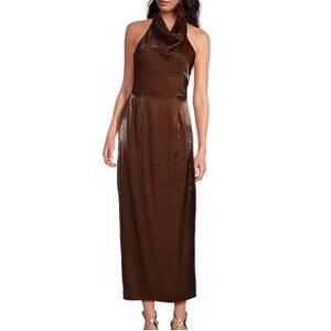 Gianni Bini Chocolate Brown Maxi Dress